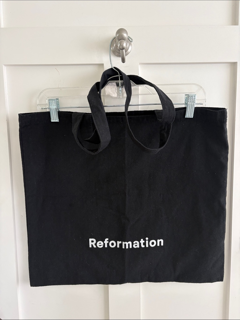 NWOT REFORMATION BLACK Cotton TOTE